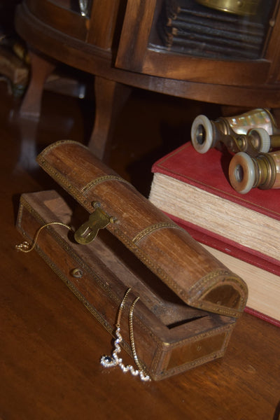 19th - century Teak British Colonial Wooden Box - Loft of Echoes