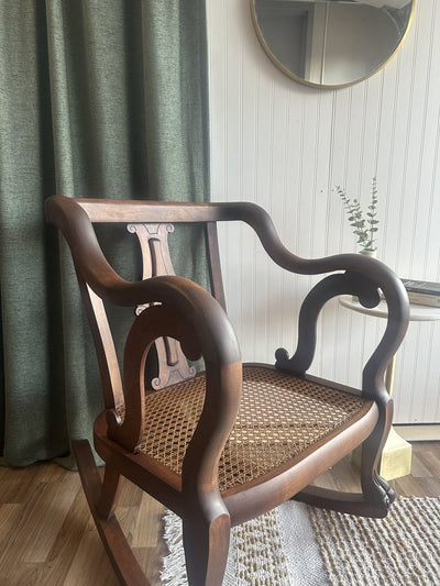 American Empire Rocking Chair Circa Late 19TH Century - Loft of Echoes