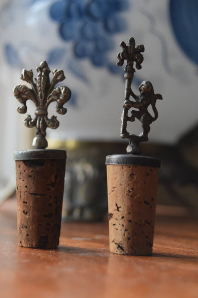 Antique bottle stoppers (pair) French, late 19th century. - Loft of Echoes