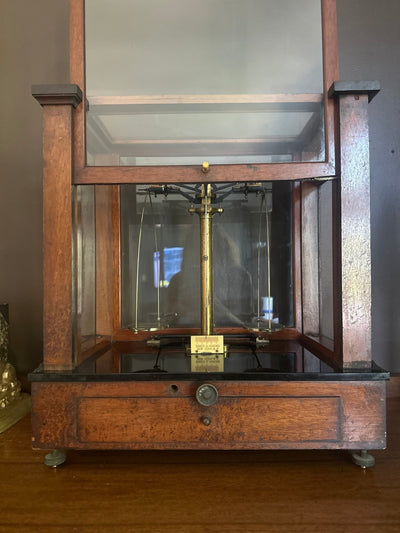 Antique Eimer & Amend Analytical Balance in Mahogany and Brass Case — New York, c.1900 - Loft of Echoes