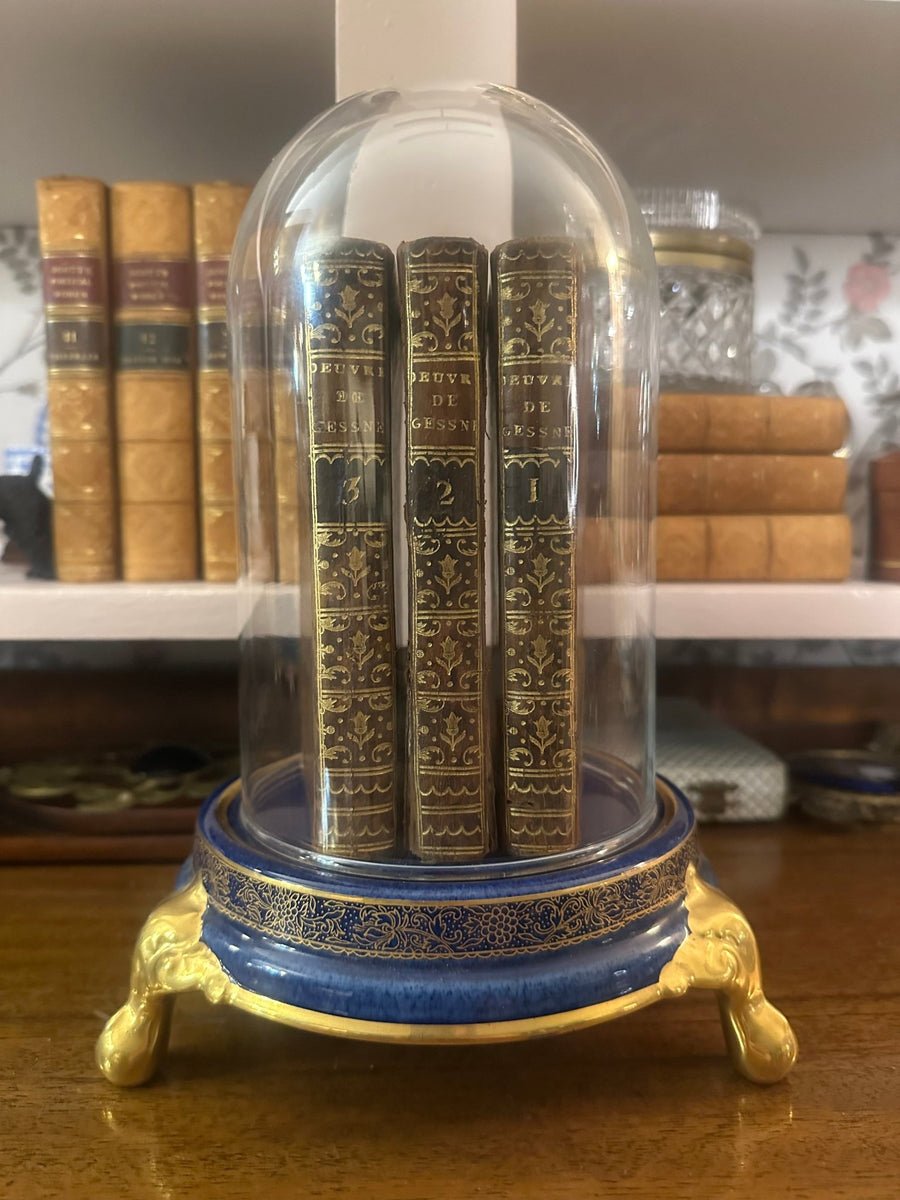 Procelin Riser Antique French Porcelain Riser / Display Stand — Cobalt Blue & Gilt, P ...