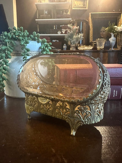 French Belle Époque Beveled - Glass Jewelry Casket (c. 1880–1900) - Loft of Echoes