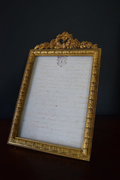 French Belle - Époque gilt - brass (ormolu) picture frame, c. 1890 - Loft of Echoes