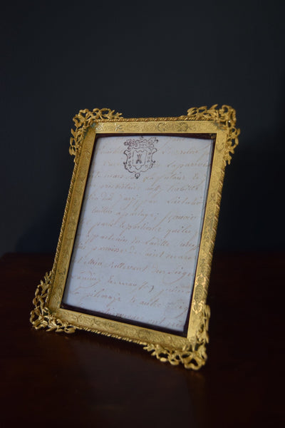 French Belle - Époque gilt - brass (ormolu) picture frame, c. 1890 - Loft of Echoes