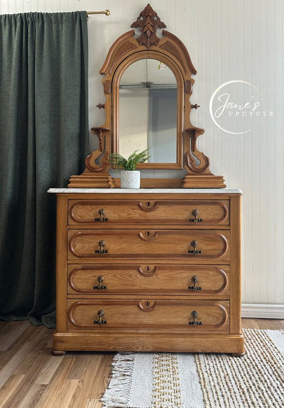 Late 19TH Century Eastlake Dresser with Carrara Marble Top - Loft of Echoes