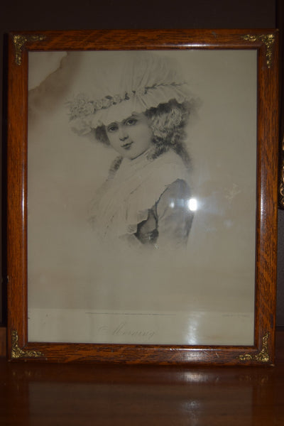Victorian lithograph “Morning,” 1881 — Charles Taber & Co. (after T. De Codezo) - Loft of Echoes